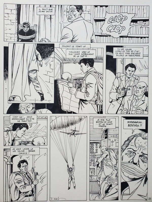 Ersel, BD ???  Gardien de la Lance  ou  Les derniers jours de la géhenne - Planche originale