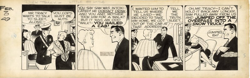 Chester Gould, Dick Tracy daily, February 3 1943 - Planche originale
