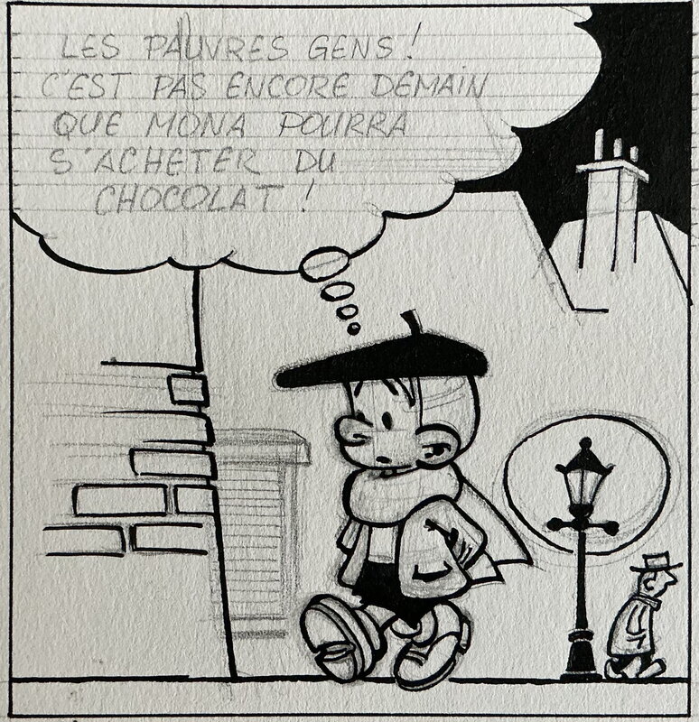 Studio Peyo, Peyo, François Walthéry, Benoît Brisefer - Le Cirque Bodoni - Planche originale