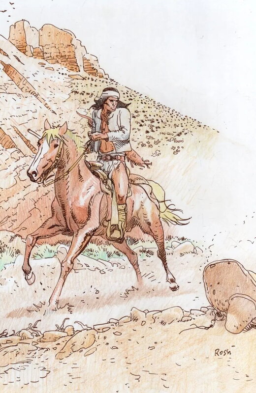 Christian Rossi, Dédicace sur l'album Golden West - Sketch