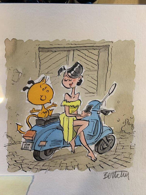 En vente - Vespa par Christophe Bertschy - Planche originale