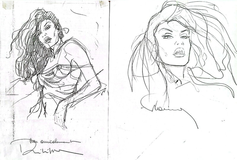 Philippe Francq, Etude pour portrait de femme - Original art