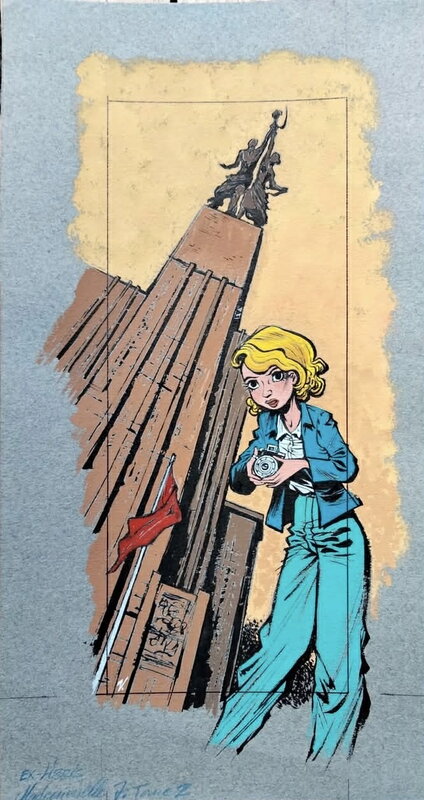 Laurent Verron Mademoiselle J. - Original Illustration