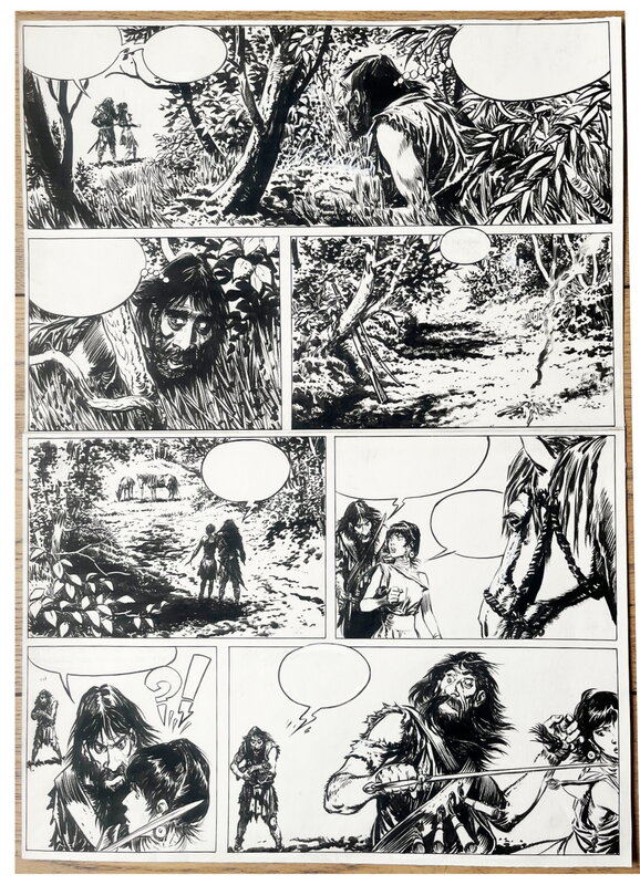 En vente - Hans Kresse, Les Peaux-Rouges 3 - les Compagnons du Mal - Planche originale