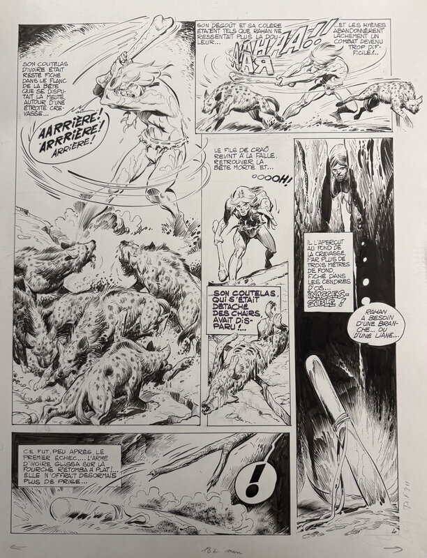 André Chéret, Roger Lécureux, Rahan- Les Esprits de la Nuit- André Cheret/ Roger Lécureux - Planche originale