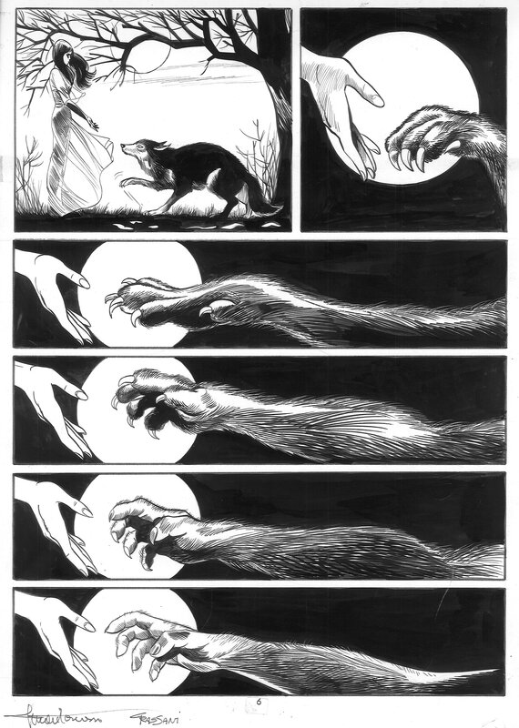 Tiziano Sclavi, Giuseppe Montanari, Ernesto Grassani, Dylan Dog #3 - Le notti della luna piena - Planche originale