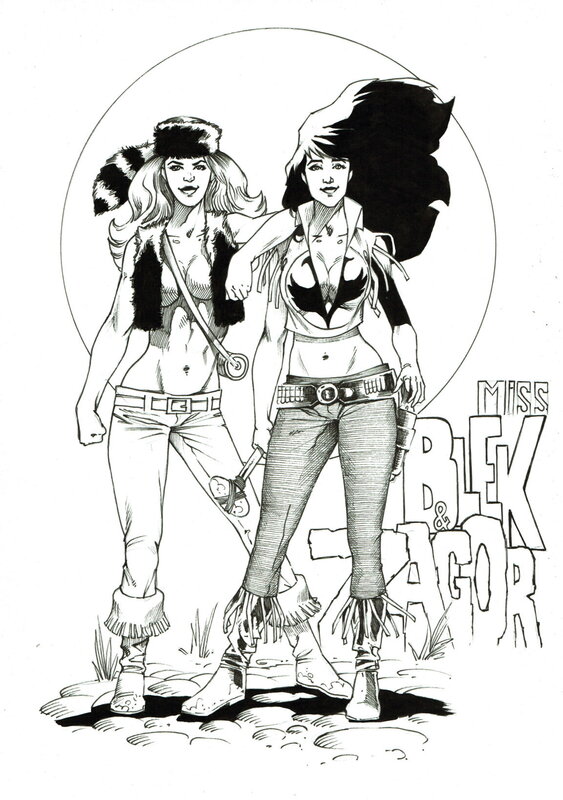 En vente - Philippe Bringel, Au les filles, au les filles - Illustration originale