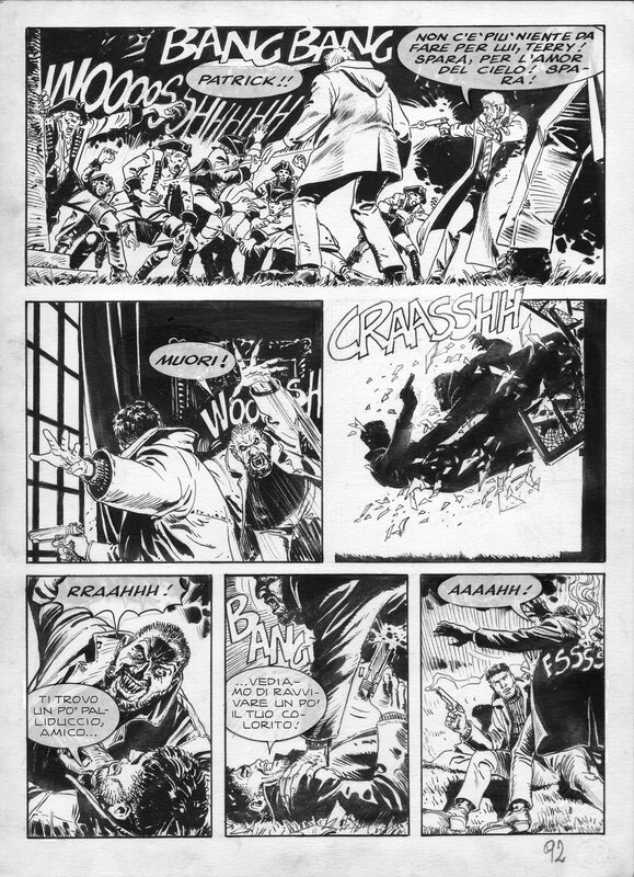 Bruzzo, DAMPYR #42, L'uomo di Belfast, planche 92, 2003 - Comic Strip