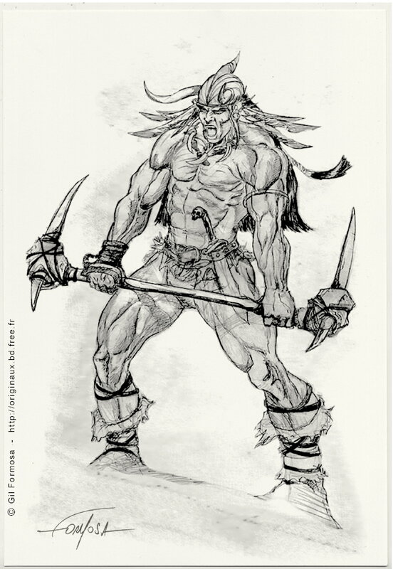 CONAN - Axes par Gil Formosa - Œuvre originale