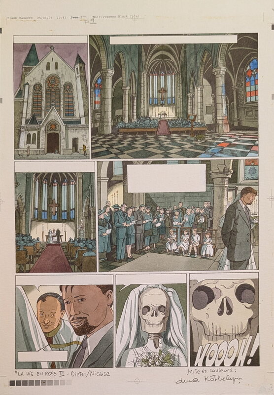 Dina Kathelyn, Viviane Nicaise, La vie en rose 3 - planche 1 - Mise en couleur