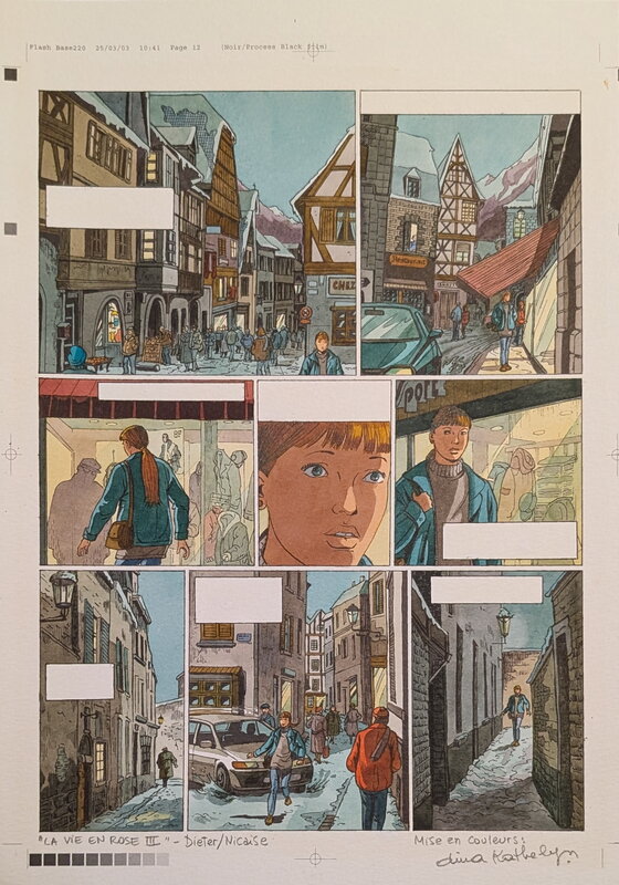 Dina Kathelyn, Viviane Nicaise, La vie en rose 3 - planche 10 - Color guide