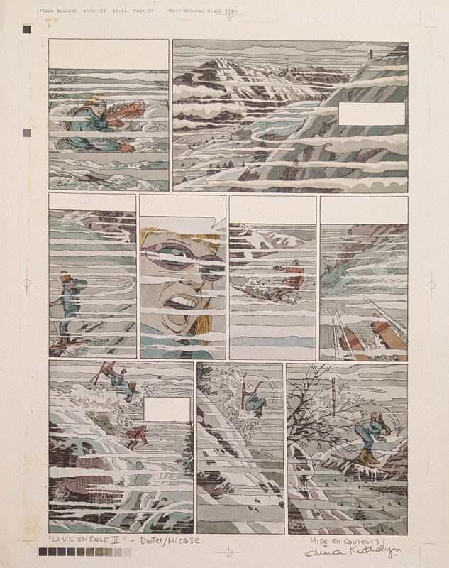 Dina Kathelyn, Viviane Nicaise, La vie en rose 3 - planche 14 - Mise en couleur