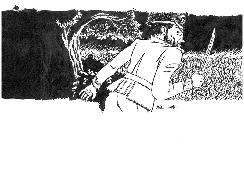 En vente - Marc Lizano Illustration à l'encre de chine - Illustration originale