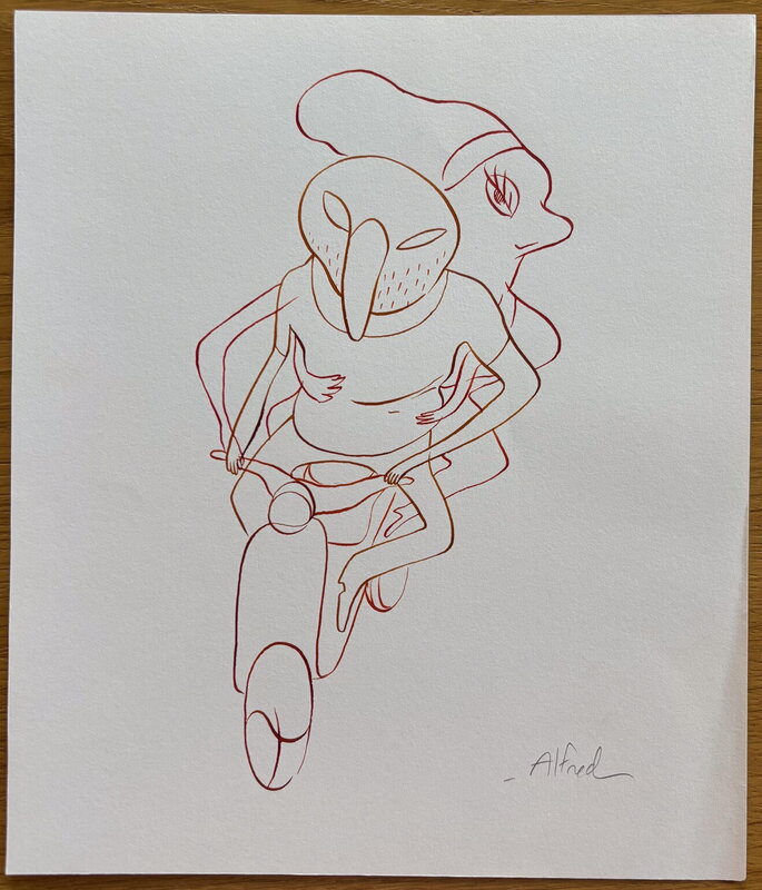 Dessin inédit by Alfred - Original Illustration