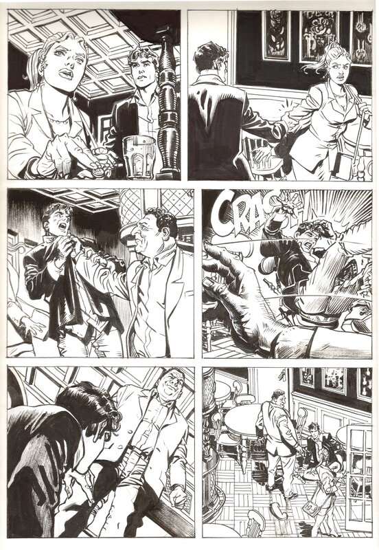 Bigliardo, MAXI Dylan Dog #28, SVEGLIARSI IERI, planche n°19, 2016 - Planche originale