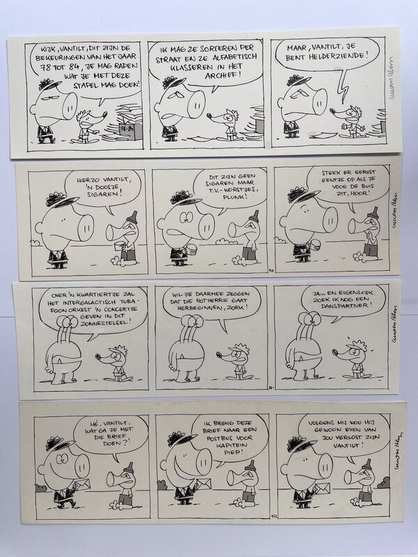 Luc Cromheecke, 4 strips originaux (1) de 