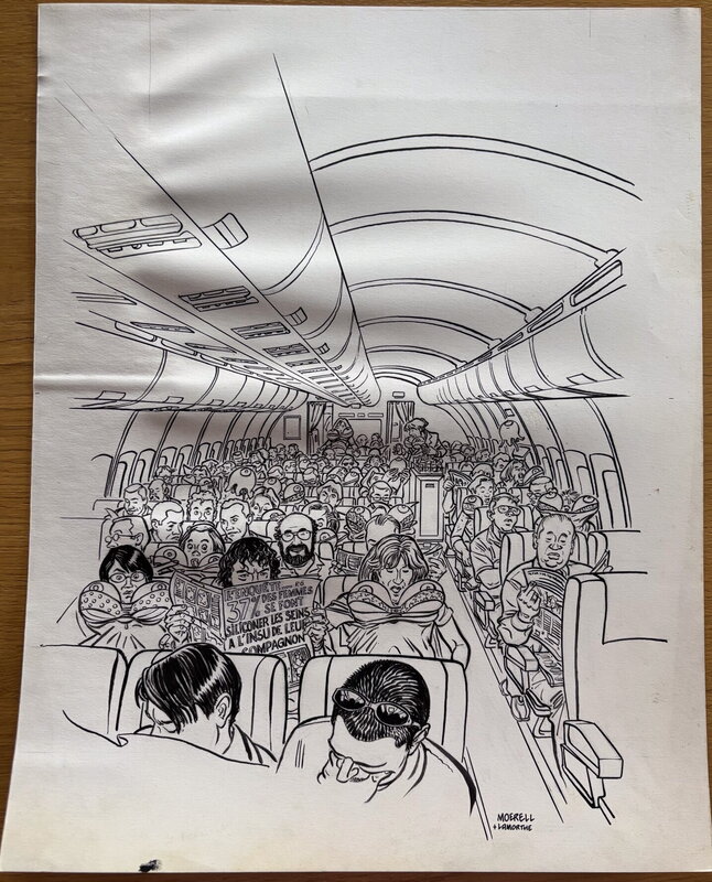 Patrick Moerell, Etude de couverture pour Fluide Glacial n°312 - Original art