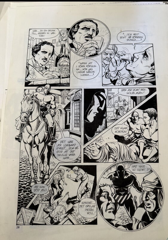César Spadari, Edgar Allan Poe, The Mistery of Baltimore “A Rose for E. A. Poe” The Phantom - Comic Strip