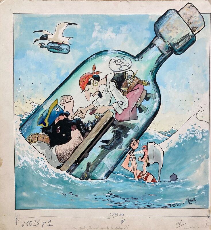 Jean Marcellin, 1965 - Une bouteille à la mer ! - Couverture originale