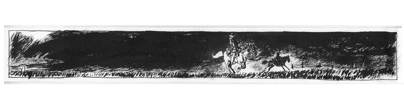 En vente - La cavalcade par Thierry Martin - Illustration originale