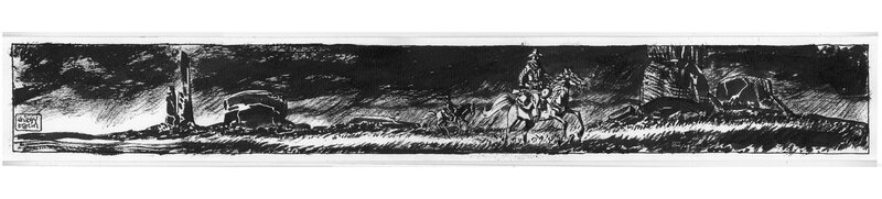 For sale - La chevauchée by Thierry Martin - Original Illustration