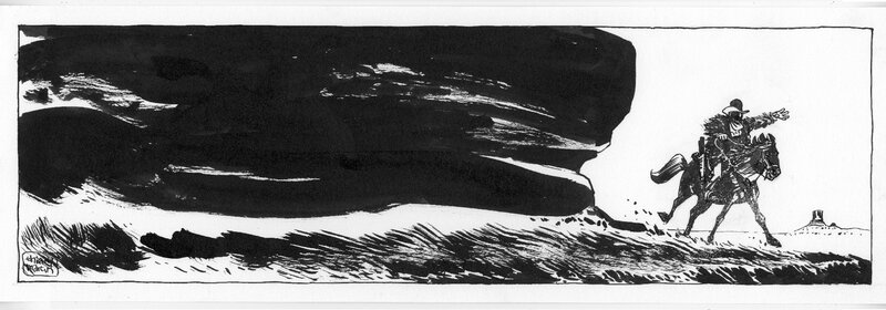 En vente - La fuite par Thierry Martin - Illustration originale