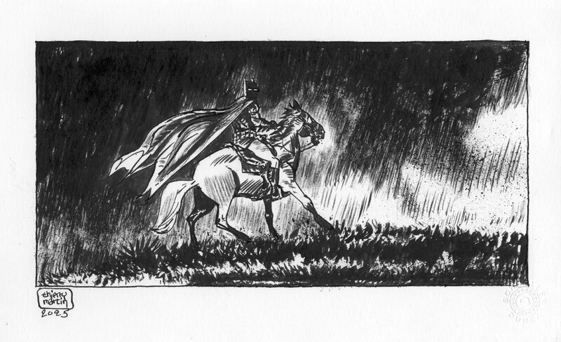 For sale - Le chevalier noir by Thierry Martin - Original Illustration