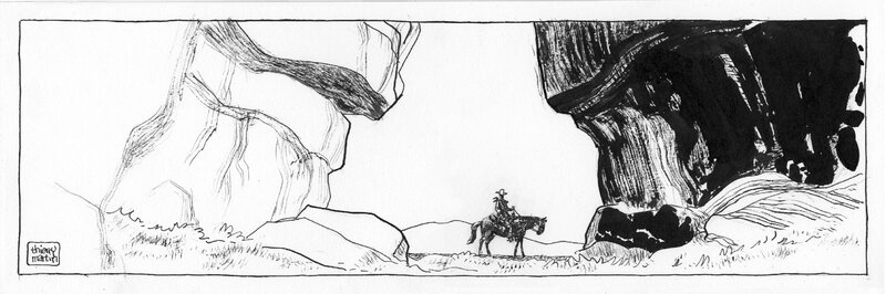 En vente - Le guetteur par Thierry Martin - Illustration originale