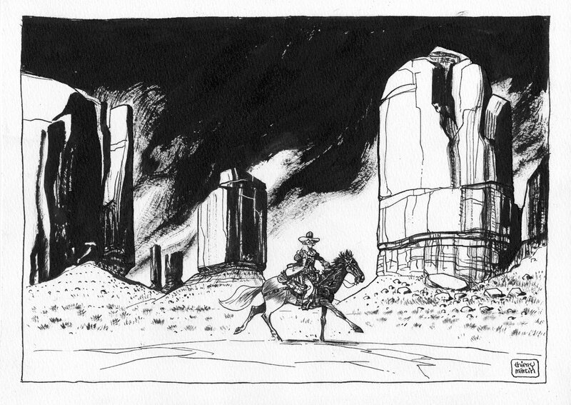 En vente - Le solitaire par Thierry Martin - Illustration originale