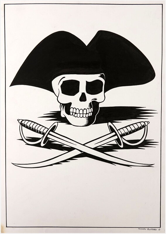 For sale - Therry Guitard - illustration Pirates - Original Illustration