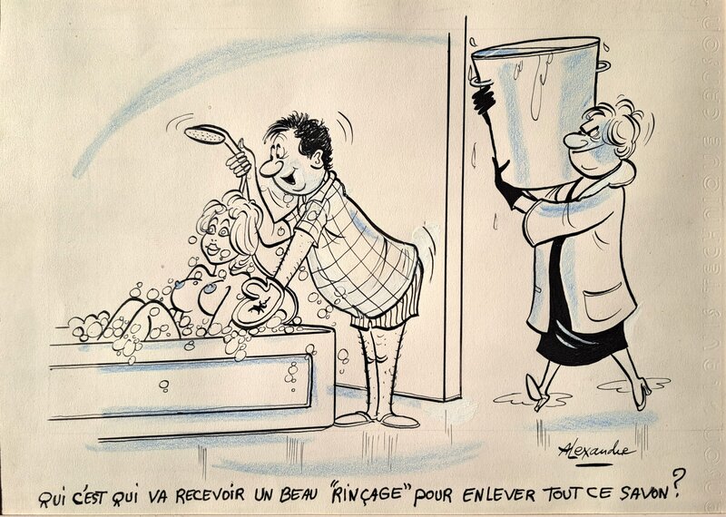 Le savon par ALEXANDRE, Robert Huet - Illustration originale