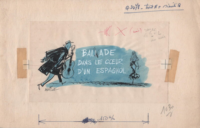 Georges Beuville - Balade dans le coeur d'un espagnol - Original Illustration
