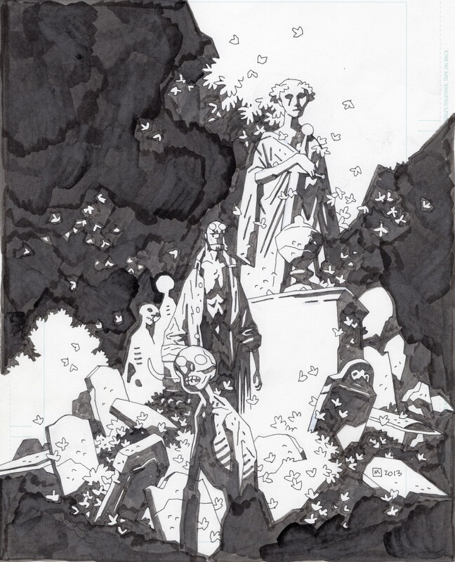 Mike Mignola, Hellboy in Hell #5 Cover - Couverture originale