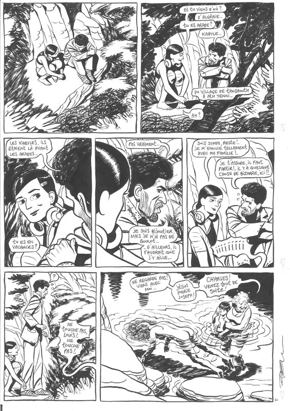 Frederik Peeters - Le château de sable p.21 - Planche originale