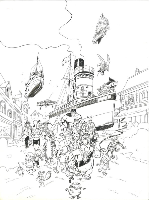 En vente - Olivier Frasier - Affiche de Festival - Illustration originale