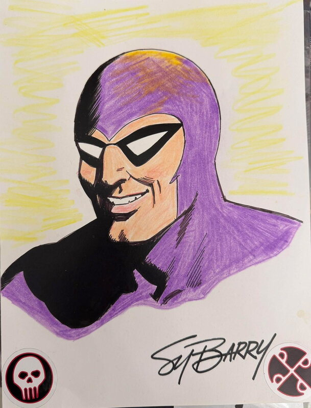Sy Barry, Lee Falk, The Phantom in Purple - Illustration originale