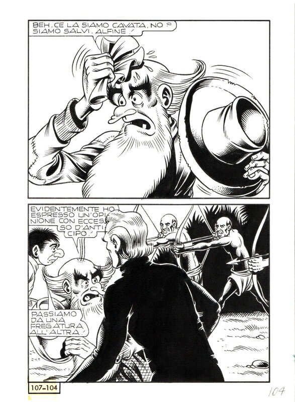 Paolo Piffarerio - Alan Ford n. 107 - Planche originale