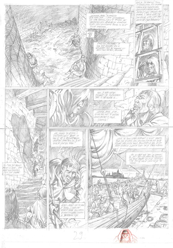 Christian Verhaeghe, Kroniek der Guldensporenslag / Ambre Blanc - Œuvre originale