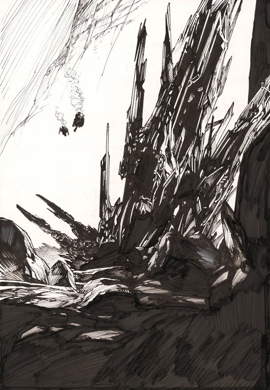 Christophe Bec, Inexistences - Illustration originale (couverture album bonus) - Illustration originale