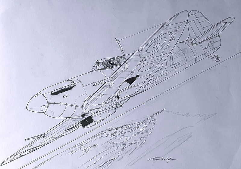 Thomas Du Caju, Avion (case en attente d'identification) - Comic Strip