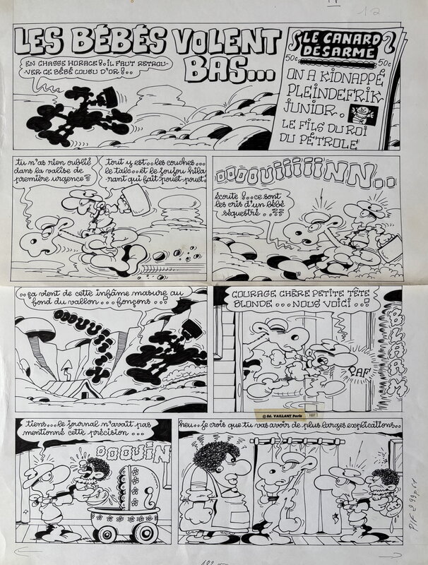 Jean-Claude Poirier, Horace cheval de l’ouest - Planche originale