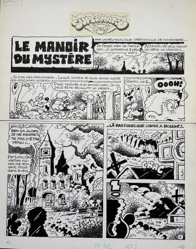 Supermatou par Jean-Claude Poirier - Planche originale