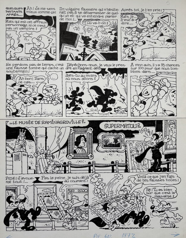 Supermatou par Jean-Claude Poirier - Planche originale