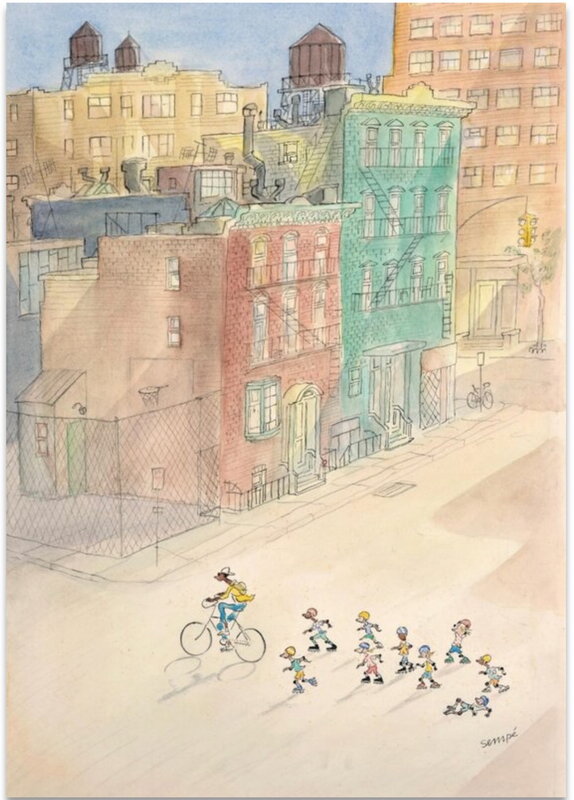 Sempé, Rollers circus to Downtown New York - Original Cover