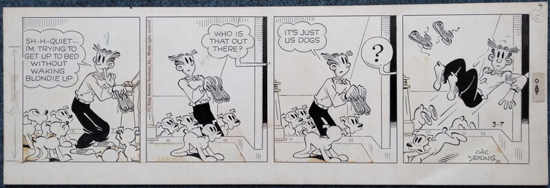 Chic Young, Blondie daily, March 7 1957 - Comic Strip