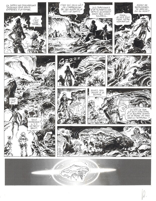 Virginie Augustin, Pierre Christin, Jean-Claude Mézières, Augustin, Valérian vu par#0, là où naissent les histoires, planche nº21, 2022. - Planche originale