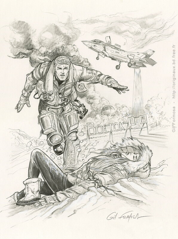 Gil Formosa, Buck DANNY Crayonné de la couverture du tome 56 - Original Cover