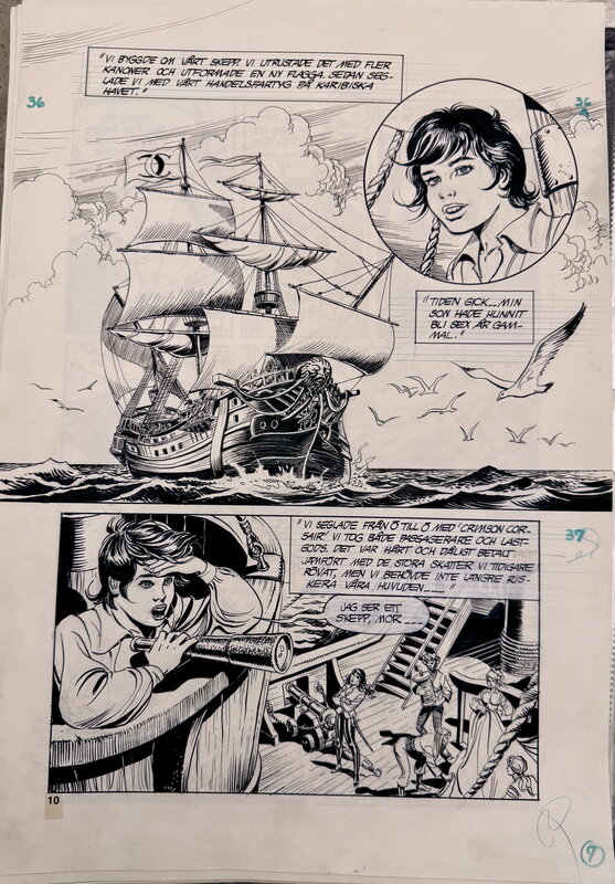 César Spadari, The Phantom “ Son of a Pirate Queen” NFS - Planche originale