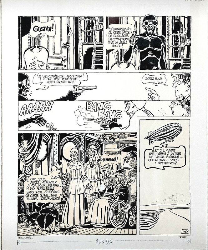 Adieu Brindavoine par Jacques Tardi - Planche originale