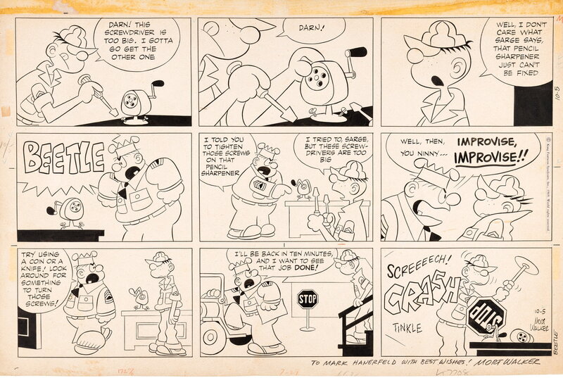 For sale - Mort WALKER, Beetle Bailey  sunday page 1969 - Comic Strip